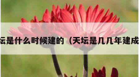 天坛是什么时候建的（天坛是几几年建成的）