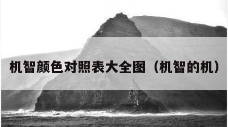 机智颜色对照表大全图（机智的机）