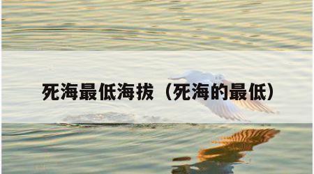 死海最低海拔（死海的最低）