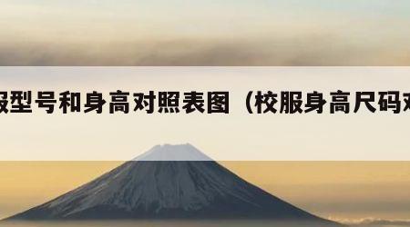 校服型号和身高对照表图（校服身高尺码对照表）