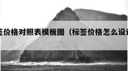 标签价格对照表模板图（标签价格怎么设计图片）