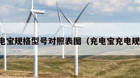 充电宝规格型号对照表图（充电宝充电规格）
