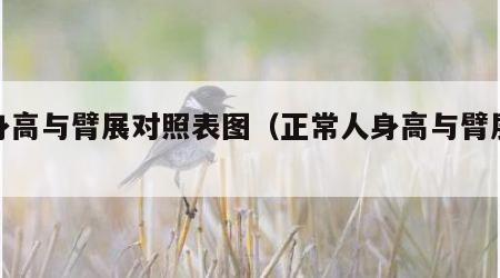人身高与臂展对照表图（正常人身高与臂展关系）