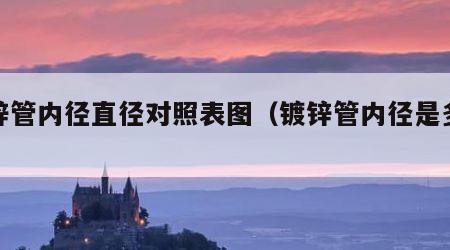 镀锌管内径直径对照表图（镀锌管内径是多少）