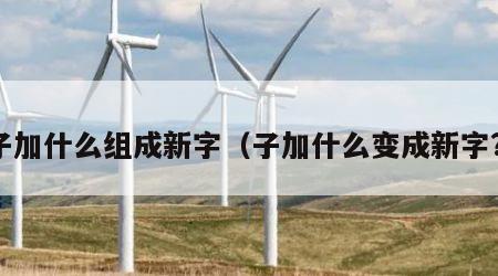 子加什么组成新字（子加什么变成新字?）