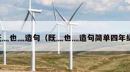 既灬也灬造句（既灬也灬造句简单四年级）