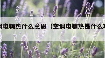 空调电辅热什么意思（空调电辅热是什么功效）
