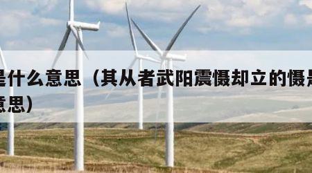 慑是什么意思（其从者武阳震慑却立的慑是什么意思）