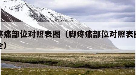 脚疼痛部位对照表图（脚疼痛部位对照表图片大全）