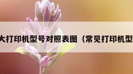 各大打印机型号对照表图（常见打印机型号）