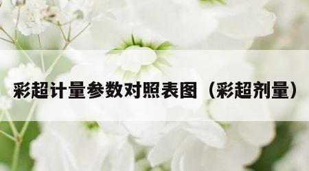 彩超计量参数对照表图（彩超剂量）