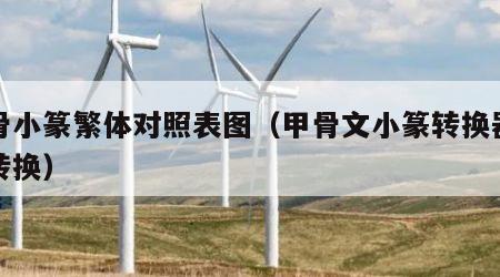 甲骨小篆繁体对照表图（甲骨文小篆转换器在线转换）