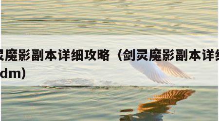 剑灵魔影副本详细攻略（剑灵魔影副本详细攻略3dm）
