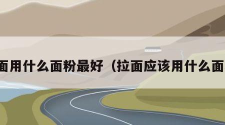 拉面用什么面粉最好（拉面应该用什么面粉）