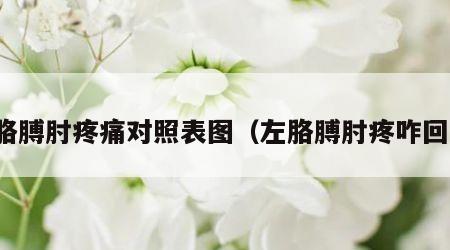 左胳膊肘疼痛对照表图（左胳膊肘疼咋回事）