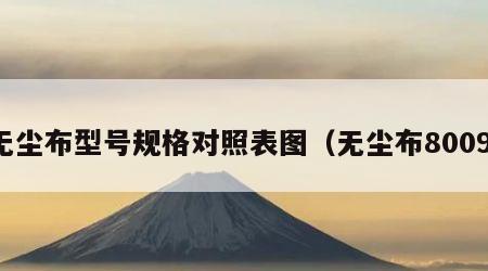 无尘布型号规格对照表图（无尘布8009）