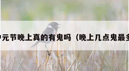 中元节晚上真的有鬼吗（晚上几点鬼最多）