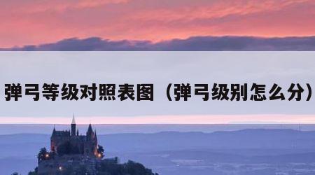 弹弓等级对照表图（弹弓级别怎么分）