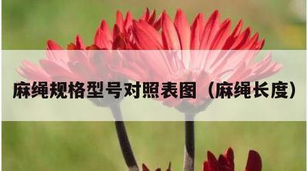 麻绳规格型号对照表图（麻绳长度）