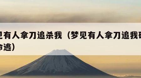 梦见有人拿刀追杀我（梦见有人拿刀追我砍我拼命逃）