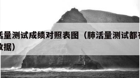 肺活量测试成绩对照表图（肺活量测试都有什么数据）