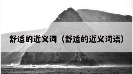 舒适的近义词（舒适的近义词语）