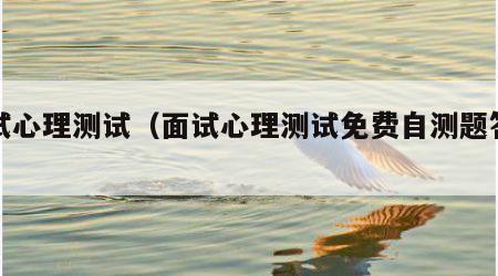 面试心理测试（面试心理测试免费自测题答案）
