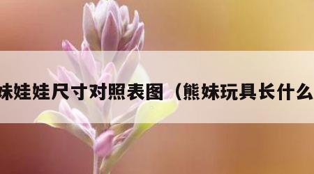 熊妹娃娃尺寸对照表图（熊妹玩具长什么样）