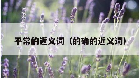 平常的近义词（的确的近义词）