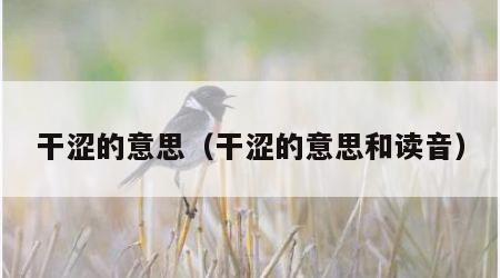 干涩的意思（干涩的意思和读音）