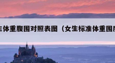 女生体重腹围对照表图（女生标准体重围度表）