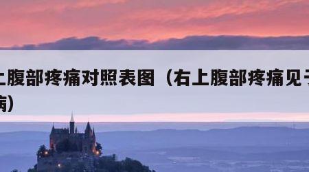 右上腹部疼痛对照表图（右上腹部疼痛见于哪些病）