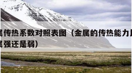 金属传热系数对照表图（金属的传热能力比非金属强还是弱）