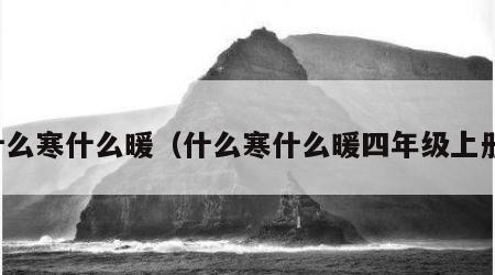 什么寒什么暖（什么寒什么暖四年级上册）