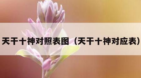 天干十神对照表图（天干十神对应表）