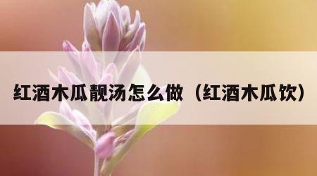 红酒木瓜靓汤怎么做（红酒木瓜饮）