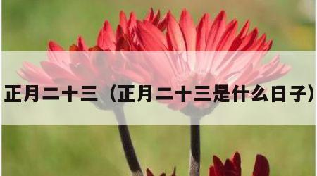 正月二十三（正月二十三是什么日子）