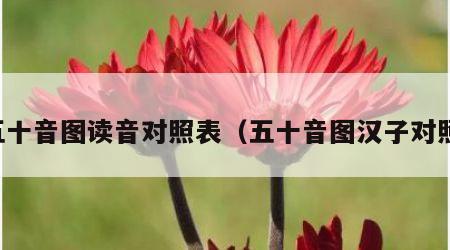五十音图读音对照表（五十音图汉子对照）
