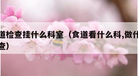 食道检查挂什么科室（食道看什么科,做什么检查）