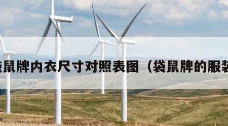 袋鼠牌内衣尺寸对照表图（袋鼠牌的服装）