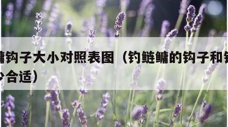 鲢鳙钩子大小对照表图（钓鲢鳙的钩子和钩距多少合适）