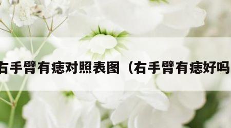 右手臂有痣对照表图（右手臂有痣好吗）