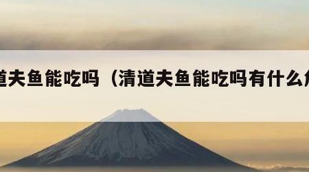 清道夫鱼能吃吗（清道夫鱼能吃吗有什么危害）