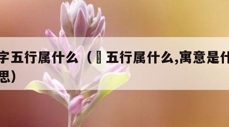 杍字五行属什么（杍五行属什么,寓意是什么意思）