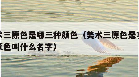 美术三原色是哪三种颜色（美术三原色是哪三种颜色叫什么名字）