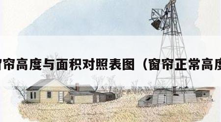 窗帘高度与面积对照表图（窗帘正常高度）