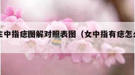 女生中指痣图解对照表图（女中指有痣怎么说法）