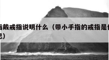 小指戴戒指说明什么（带小手指的戒指是什么意思）