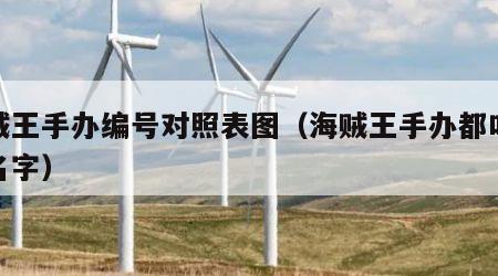 海贼王手办编号对照表图（海贼王手办都叫什么名字）