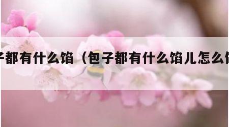 包子都有什么馅（包子都有什么馅儿怎么做好吃）